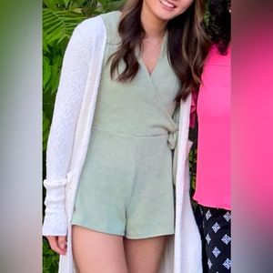 Malika wrap play suit sage